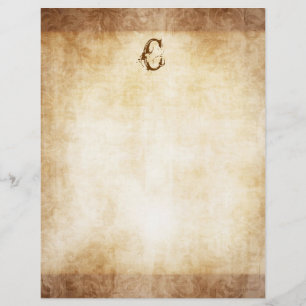 Papper vintage för monogrammatad dämpare