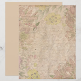 Papper vintage för Skrapbok för Blommigten Ro i An