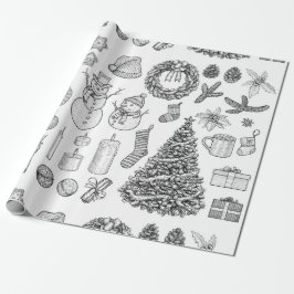 Papper Vintage-julafton Presentpapper