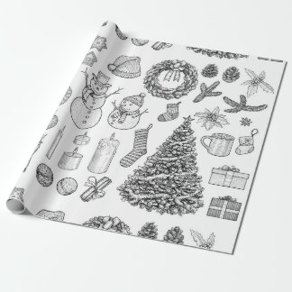 Papper Vintage-julafton Presentpapper