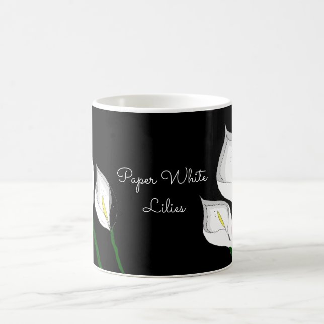 Papper Vita Liljor Kaffemugg (Center)