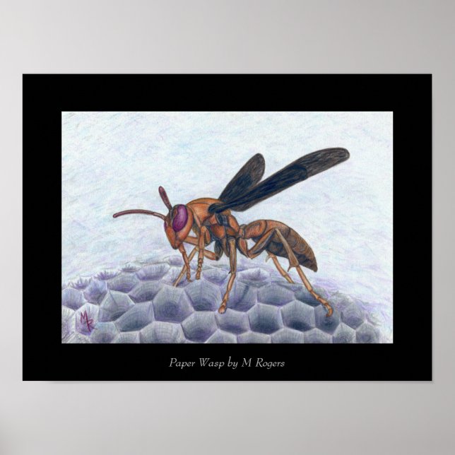 Papper Wasp Art-utskrift Poster (Framsidan)