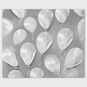 Papper Watercolor AI Art Bubons Silver Wrapping Presentpapper