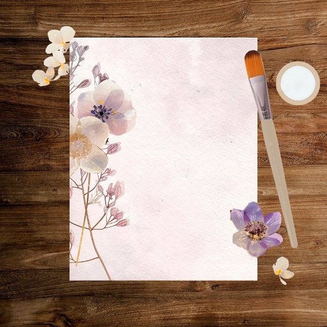 Papper Watercolor Faye Blommigt Scrapbook (Skapare uppladdad)