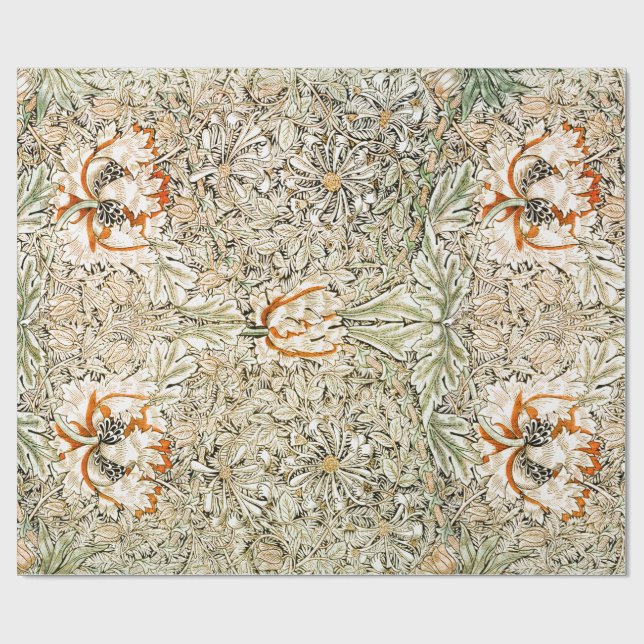 Papper: WILLIAM MORRIS: HONEYSUCKLE Presentpapper (Platt)