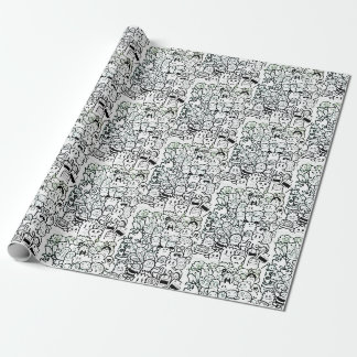 PAPPER Wrapping av GRAFITTI LYCKLIG MONSTER Presentpapper
