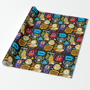 Papper Wrapping för Cute Monster Mönster Presentpapper