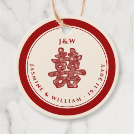 Papperklippning med blommotiv Dubbel Lycka Kinesis Gåvor Etiketter