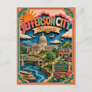Papperklippstilar Jefferson City Missouri Pappersk Vykort