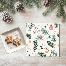 Pappernäsduk för botanisk julstämning