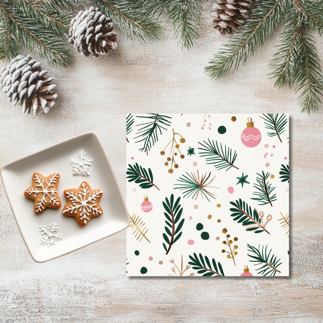 Pappernäsduk för botanisk julstämning pappersservett (Skapare uppladdad)