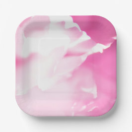 Pappers tallrik med rosa blommönster