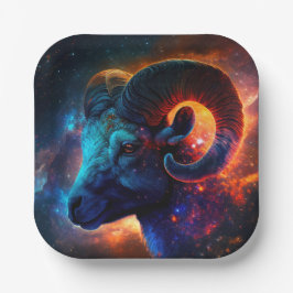 Pappers Tallrik med Vädurens Zodiakstecken