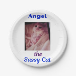 Pappers tallrikar med Angel the Sassy Cat