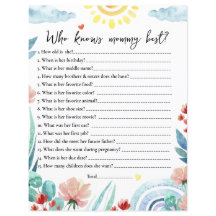 Pappersark spel Vem känner mamman bäst?