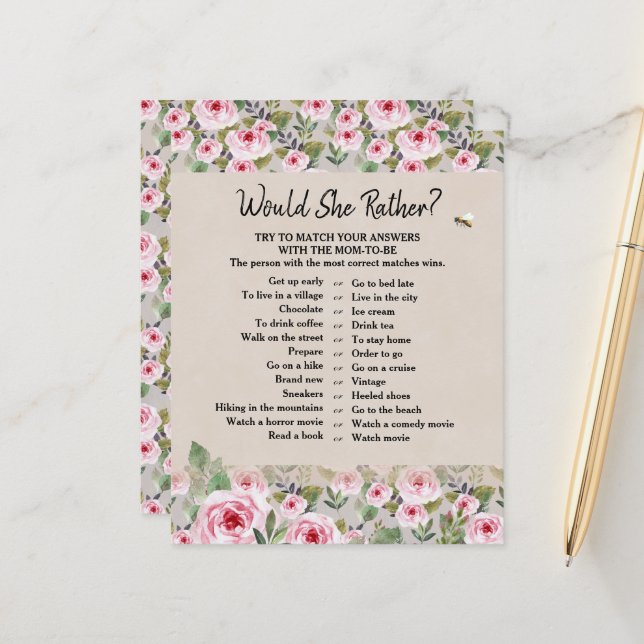 Pappersarkspel "Skulle hon hellre?" (Fram/Back In Situ)