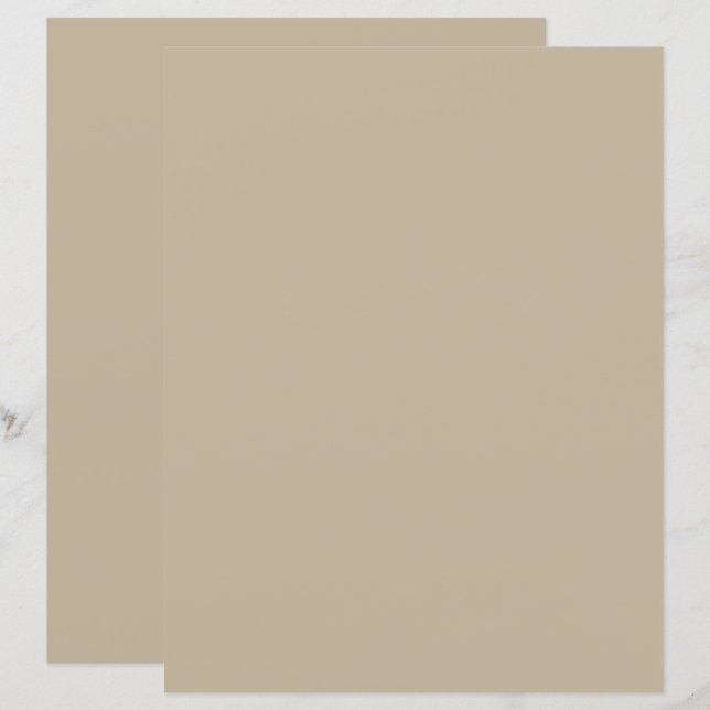 Pappersblad | Elegant Beige | Kreativ Brevpapper (Fram/baksida)