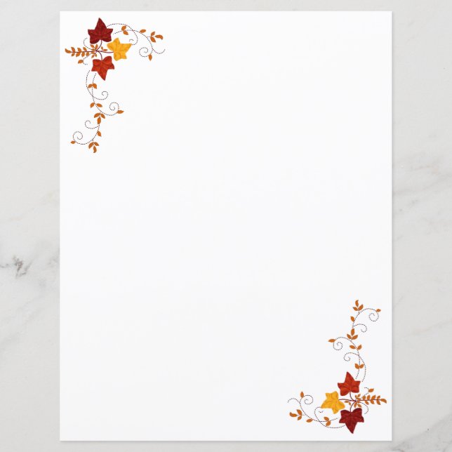 Pappersblad - Höstliga vinrankor (Framsida)