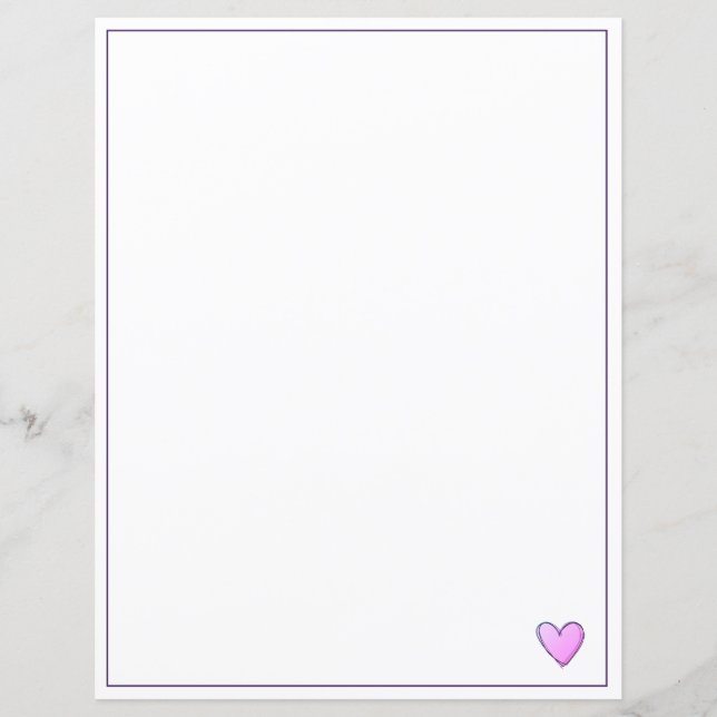 Pappersblad - Rosa Miami-hjärta (Framsida)