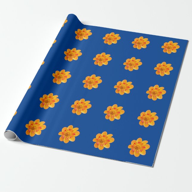 Pappersblomma Presentpapper (Utrullad)