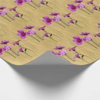 Pappersblommor för inpackning presentpapper
