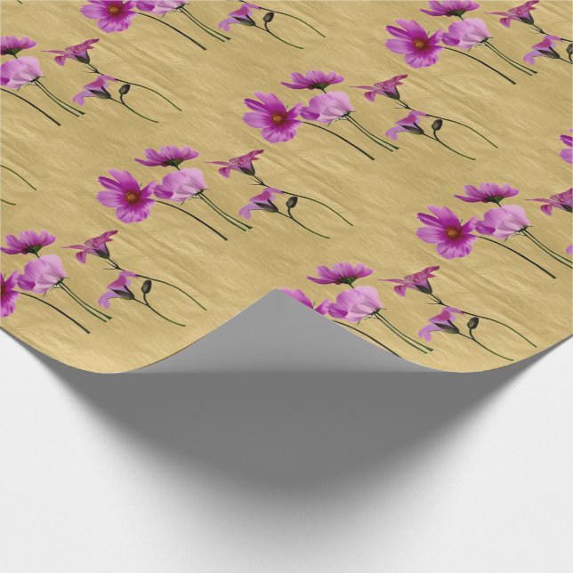 Pappersblommor för inpackning presentpapper (Hörn)