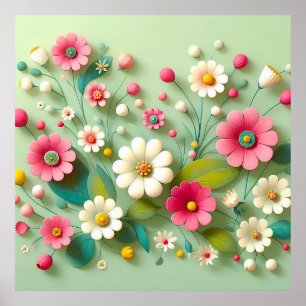 Pappersblommor Poster