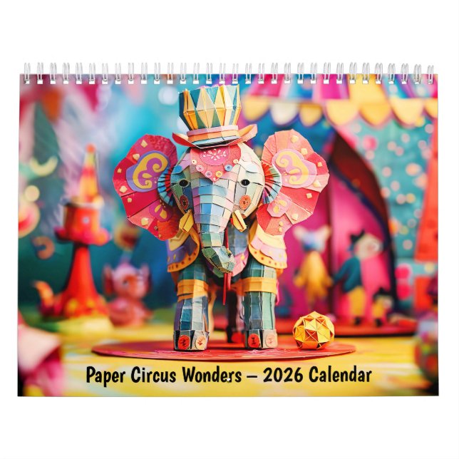 Papperscirkus underverk – 2026 Kalender (Omslag)