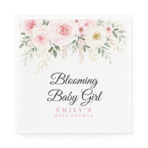 Papperservetter för blommande babyflicka