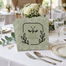 Papperservetter för golfbaby shower i förortsstil