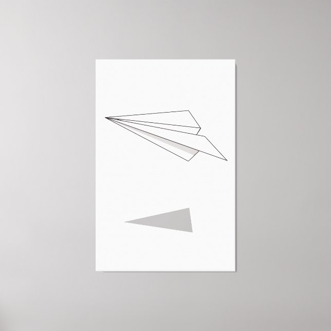 Pappersflygplan Canvastryck (Framsida)