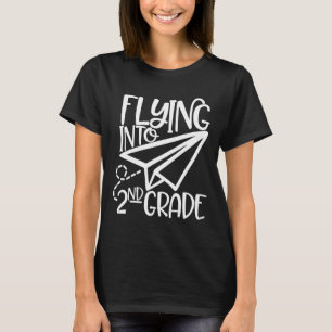 Pappersflygplan flygande in i andra 2:a klass t shirt