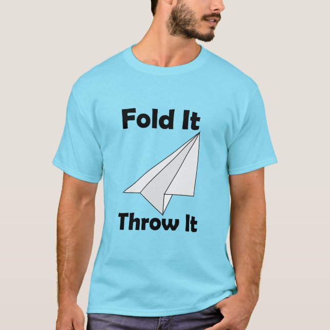 Pappersflygplan Vik Det Kasta Det  T Shirt (Framsida)