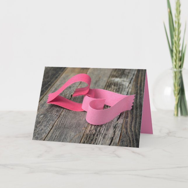 pappershjärtan för bröllopsdag kort (Framsida)