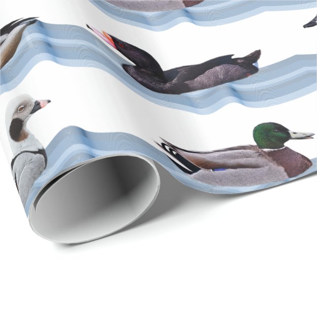 Pappersinpackning med Dandy Ducks Presentpapper (Rullad Hörn)
