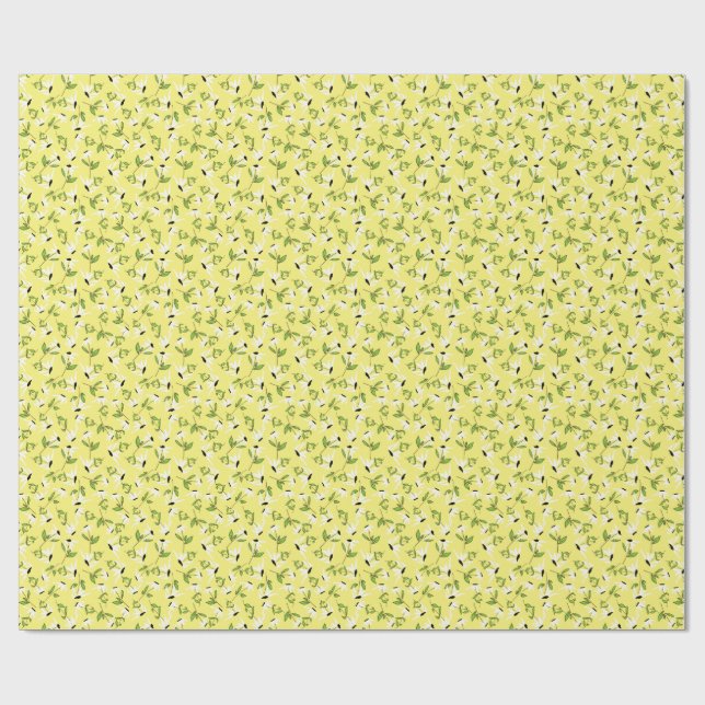Pappersinslag med tusenskönor presentpapper (Platt)