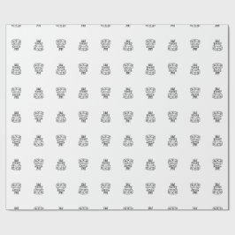 Pappersinslagetstårta - minimalistisk födelsedag presentpapper