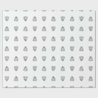 Pappersinslagetstårta - minimalistisk födelsedag presentpapper