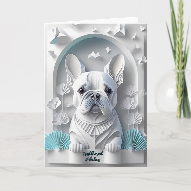 Pappersklipp Illustration av fransk bulldogg  Helgkort (Framsida)