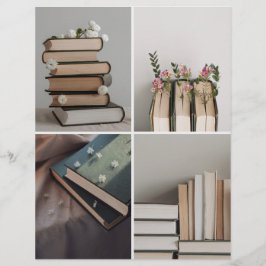 Papperskollage för bokälskare till scrapbooking