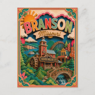 Papperskonst Branson Missouri PopCut Vykort