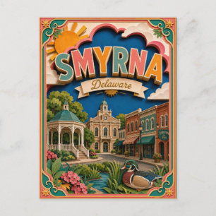 Papperskonst PopCut staterna Smyrna Delaware Vykort