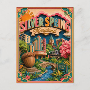 Papperskonst Silver Spring Maryland PopCut Vykort
