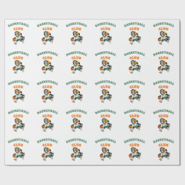 Papperskorg Basketboll Tukan Mascot Mönster Presentpapper