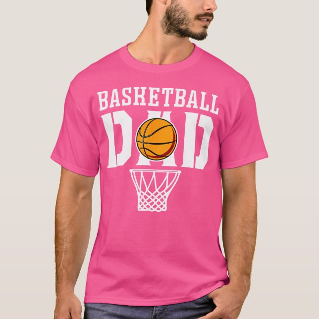 Papperskorgskläder - Basketboll pappa T Shirt (Framsida)