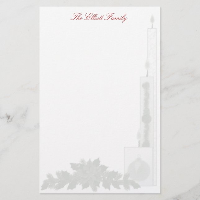 Pappersljus - julljus brevpapper (Framsida)