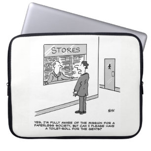 Papperslöst samhälle. Man vill ha en toalett rulle Laptop Sleeve