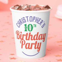 Pappersmuggar för barn 10-årsdag