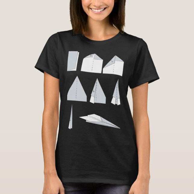 Pappersplansinstruktioner vikningsteknik papper  t shirt (Framsida)