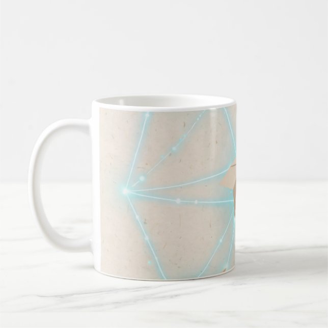 Pappersplansnätverk Origami-konst Mugg (Vänster)